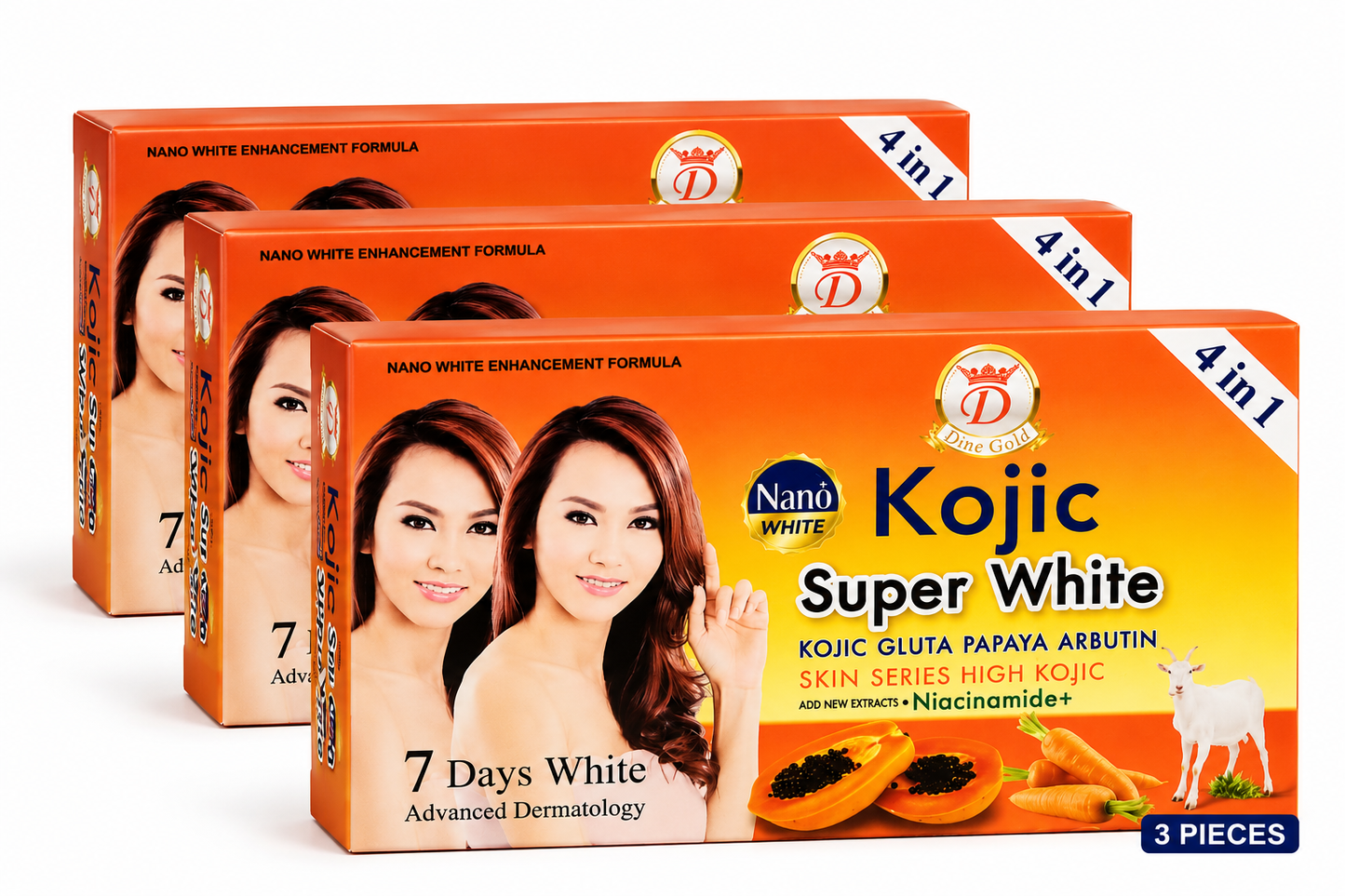 D-nano Kojic Super White 4 en 1 – Savon Éclaircissant 160 g