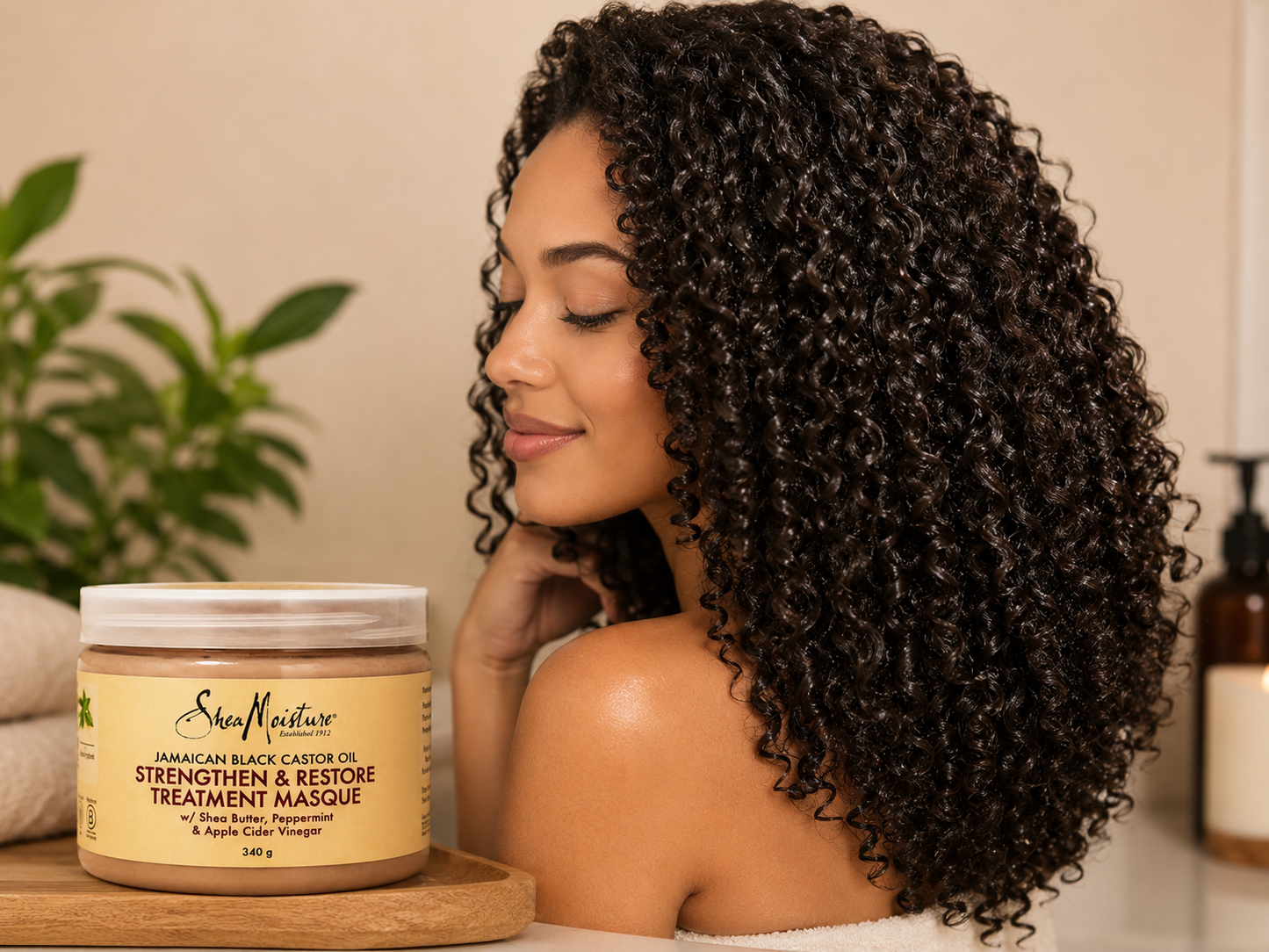 Shea Moisture Masque Stimulant & Réparateur Intense à L'huile de Ricin Noir de Jamaïque