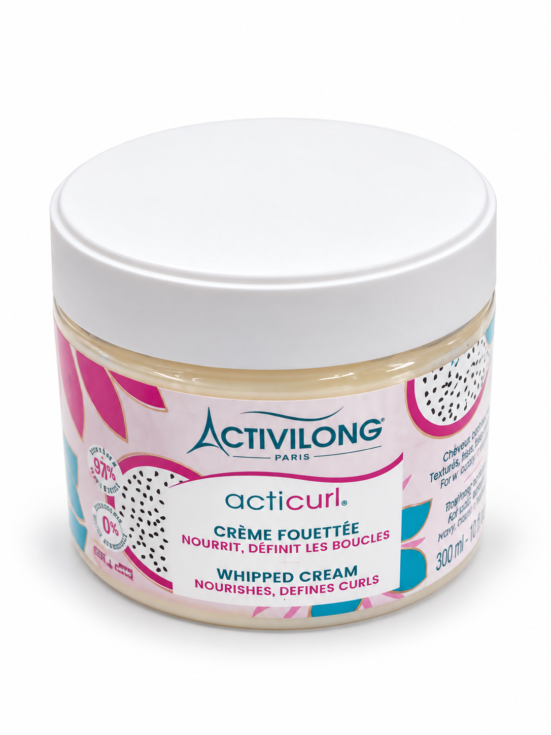 Activilong Acticurl Crème Fouettée 300 ml – Soin Nourrissant et Définisseur de Boucles pour Cheveux Bouclés, Frisés et Crépus