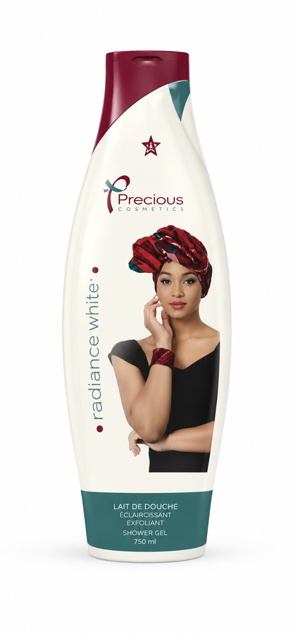 Precious Cosmetics Radiance White – Lait de Douche Éclaircissant & Exfoliant