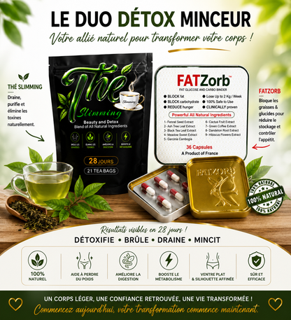Slimming Tea & FATZORB® Duo puissant -Conseil Beverlystore