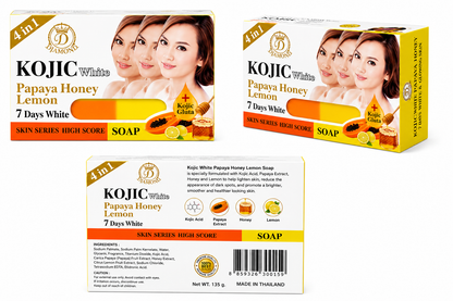 Kojic White Papaya Honey Lemon Soap 4 en 1
