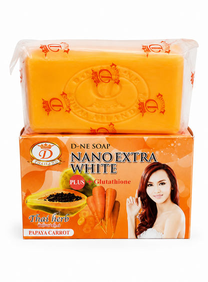 D-NE Soap Nano Extra White Plus Glutathione – Papaya & Carotte