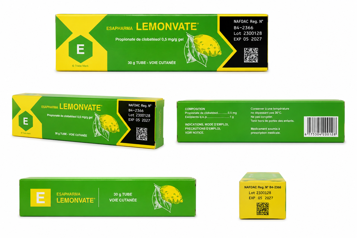 LEMONVATE® Gel – Propionate de Clobétasol 0,5 mg/g