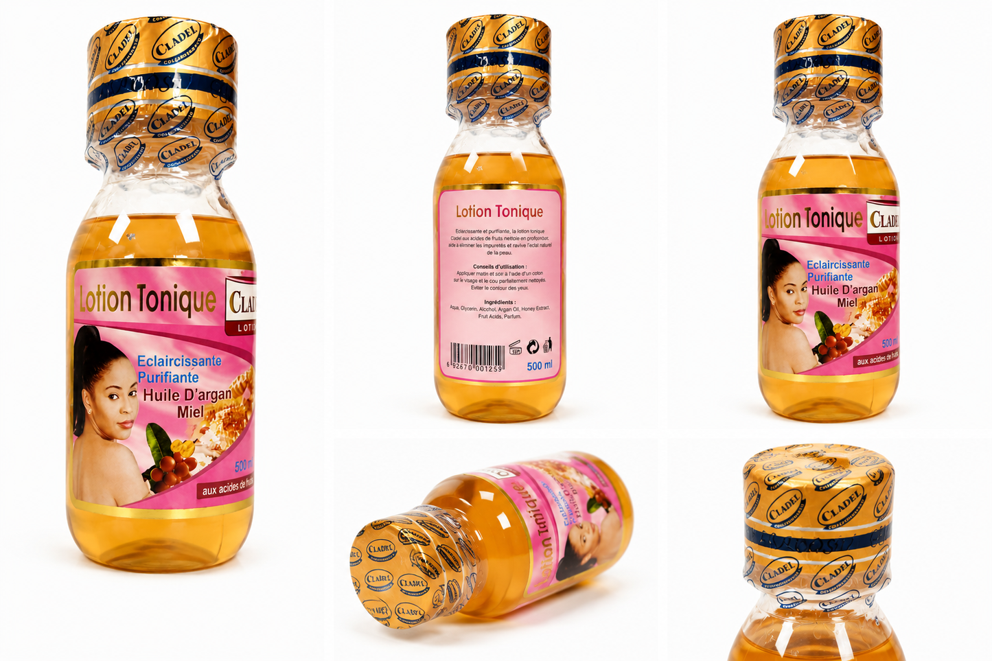 Lotion Tonique Cladel 60 ml – Aux Acides de Fruits, Huile d'Argan & Miel