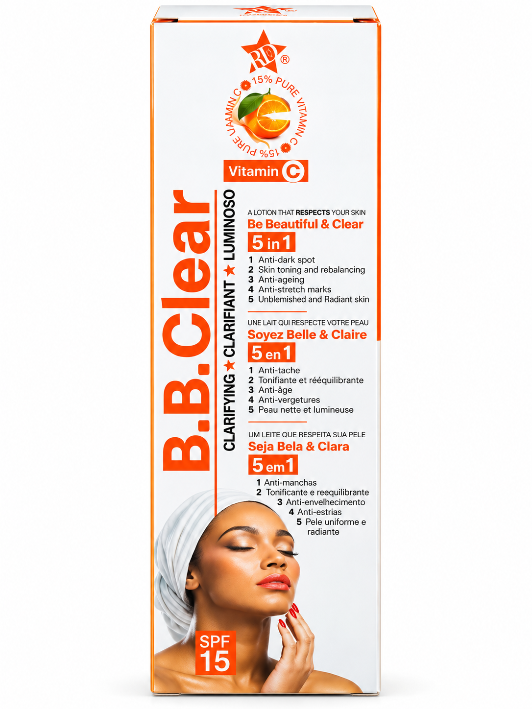 B.B. Clear Vitamin C 15% – Lait Clarifiant & Luminosité 5-en-1 SPF 15