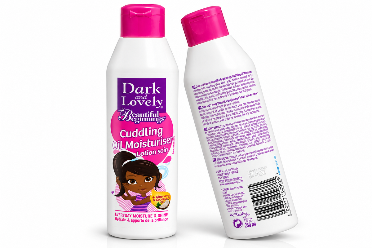 Dark and Lovely Beautiful Beginnings – Lotion Hydratante pour Enfants 250 ml | Aloe Vera & Huile de Coco