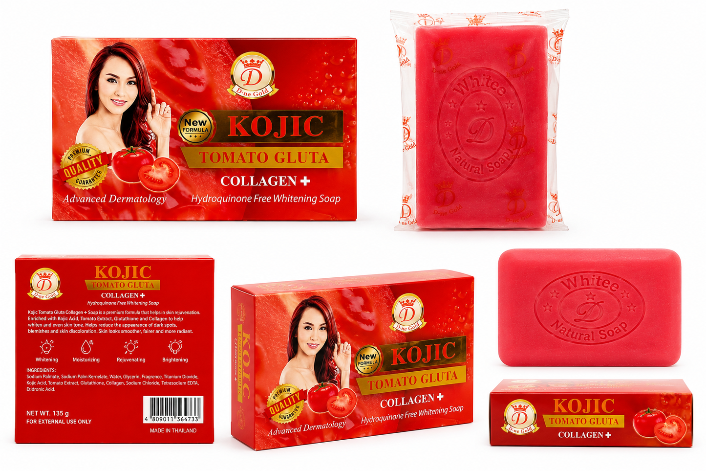 Kojic Tomato Gluta Collagen+  Savon Visage & Corps