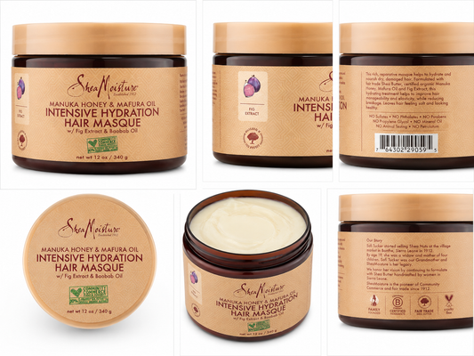 Shea Moisture Masque Capillaire Hydratation Intense Miel de Manuka et Huile de Mafura