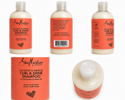 Shea Moisture Shampoing Brillance Rehausseur de Boucles à la Noix de Coco et l'Hibiscus