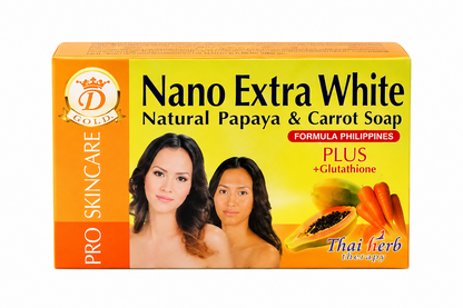 Nano Extra White Papaya & Carrot Soap Plus Glutathione