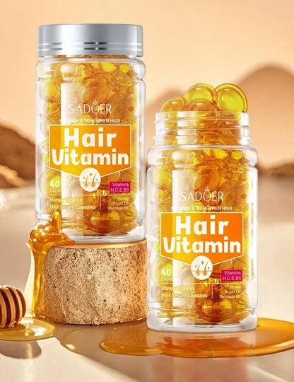 Capsules de vitamines Sadoer Nourish Strengthen Hair à l'extrait de miel (40 capsules) pour nourrir et hydrater les cheveux 250g